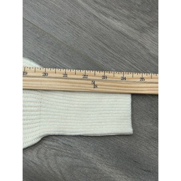 Madewell SoftWool Square-Neck Pullover Ribbed Sweater Heather Cloud Size XXS NWT - Picture 7 of 10